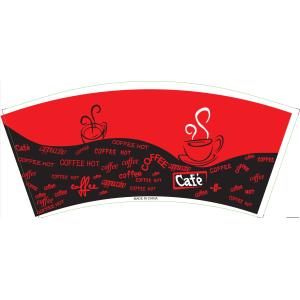Eco Friendly Virgin Pulp Style Paper Cup Fans Custom Logo PE Coating Wood