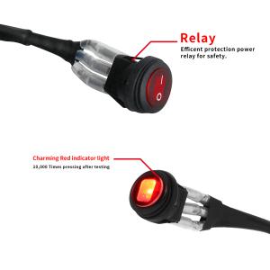 Waterproof Work Light Automotive Wire Harness ISO9001 DC 24V 25cm Fuse