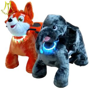 Hansel plush coin rideable animal toys and animal scooters ride in mall with pig