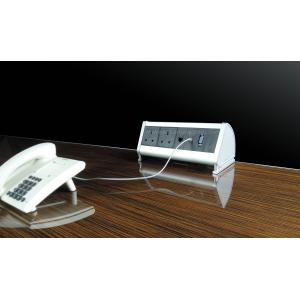 UK Standard Desk Mount Power Strip , Clamp Office Desktop power and data outlets