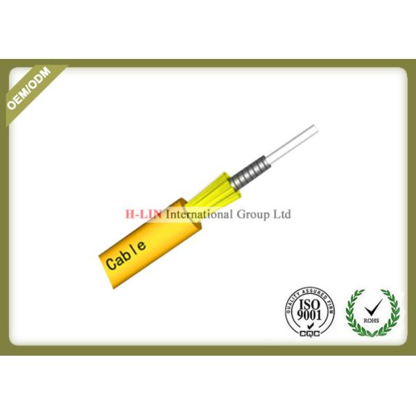 Indoor Steel Armored Fiber Optic Cable Single Mode With Customerized Jacket