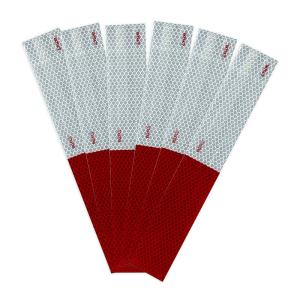 Red And White Conspicuity Marking DOT-C2 Self-Adhesive Reflective Tape Strips