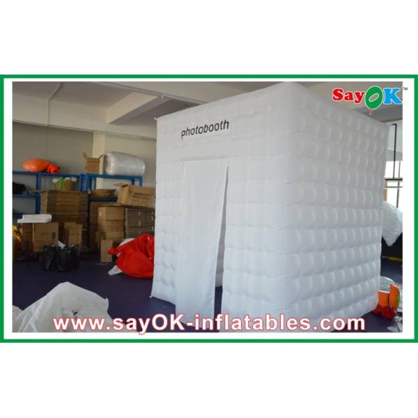 Inflatable Photo Booth Enclosure Advertising Square Inflatable Photobooth One Door With Oxford Cloth