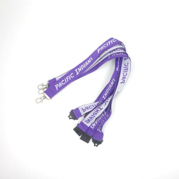 Quality Sublimation Printing Logo Woven Neck Lanyards Free Artwork Services With Clip wholesale