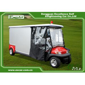 Red 2 Passenger 48V Electric Ambulance Car For Emergency Closed Type