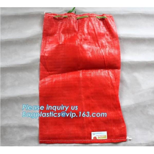 PP woven recycle potato mesh bag,mesh potato bags, onion sack, raschel mesh bag