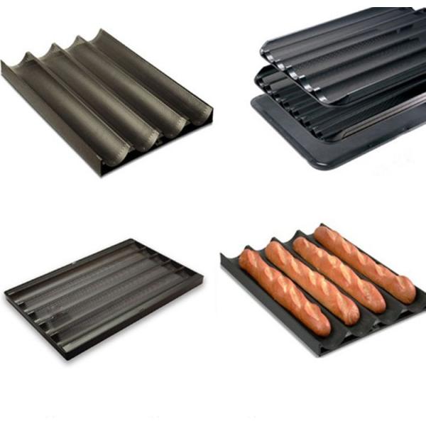 RK Bakeware China Nonstick Aluminum Baguette Baking Trays Perforated French Bread Baking Pan