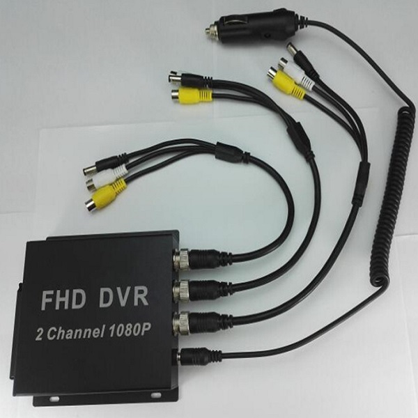2 Channel Camera Vehicle Mobile DVR 1080FHD With Real Live Video Streaming