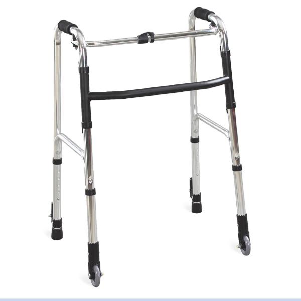 Quality 100kgs Affordable Folding Walking Frames With Wheels For Adults Elderly 2pcs/Ctn wholesale