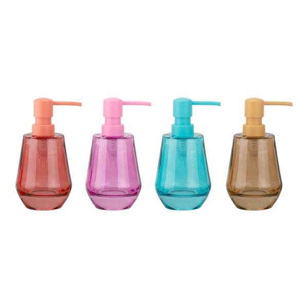 3pcs Glass Bathroom Accessories Set Raindrop Shape Glass Soap Dispenser Tumbler Holder