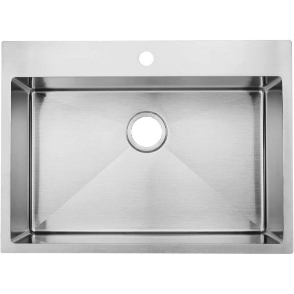 R19 Top Mount 304 Stainless Steel Single Bowl Kitchen Sink