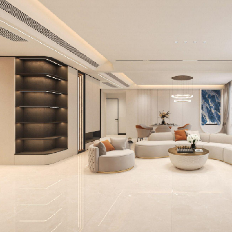 Cheap Modern Porcelain Tile with Marble Cement Mix Design Easy to Clean and Matching Grout for Contemporary Spaces for sale