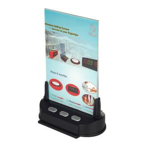 China 433MHZ LED light wireless restaurant equipment calling system with three keys on  double side on sale