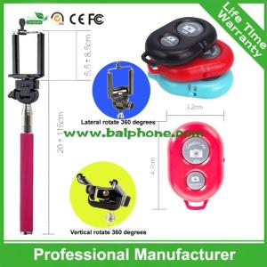 Selfie stick wireless bluetooth with remote controll made in china for mobile
