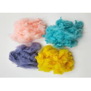 Non Silicon 65mm Dope Dyed Polyester Solid Recycled Polyester Fiber