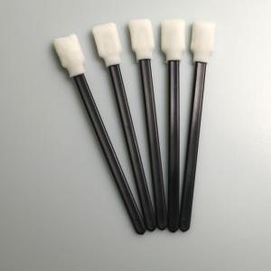 Flat Square Sponge Head Format Printer Cleaning Foam Swabs With Black Handle