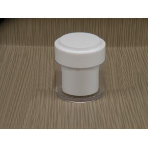 China 20G & 20ML PS Double-deck Round Cosmetic Packaging/Cream Jar /Aluminum Jars With Screw Cap on sale