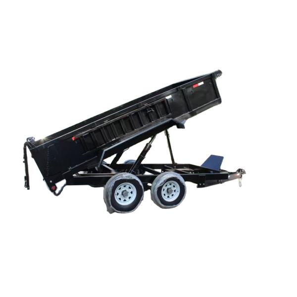 Customized iron can hall 14000 lb electric brakes on both axels 2 5/16 ball hook up 235R16 tire tipper dump farm trailer truck