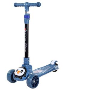 China 3 PU Wheel LED Baby Kick Scooter Sale for Kids Function Music Lighting One-click Folding on sale