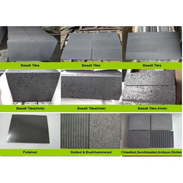 Hainan Black Lava Sands Blasted Bluestone Black Dark Basalt Flamed Grooved