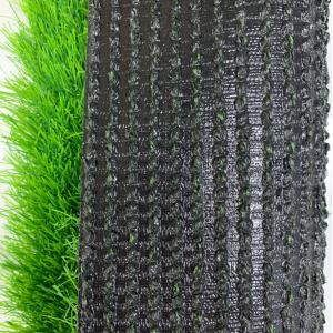 4 Tones Color Green With Brown Garden Artificial Grass Turf UV Resistant