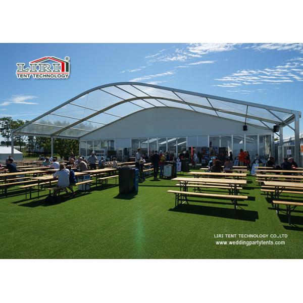 Quality Solid Wall Outdoor Party Tents Aluminum Structure 25m Width Clear Span wholesale