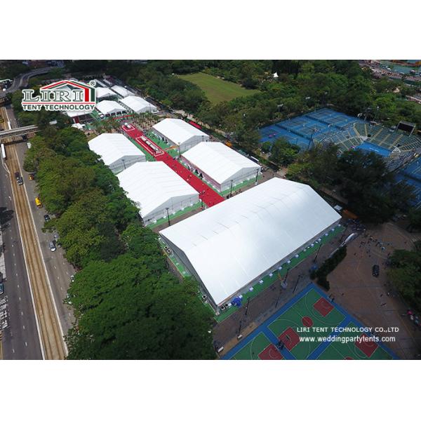 Quality Clear Span 3m To 80m A Shape Roof Exhibition Tent 100% Space Utilization wholesale
