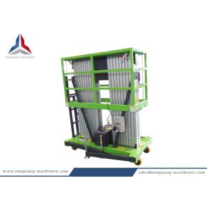 Cheap 200kg Capacity Double Mast Hydraulic Aluminum Lift with 10m Platform Height for sale