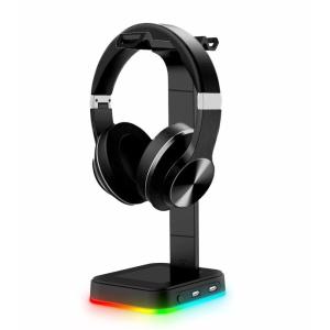 RGB 26.7cm Ambient Night Light CE Led Headset Stand For Computer Desktop