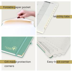 Light Green Personalized Planner 2023 , Monthly Schedule Daily Weekly Planner