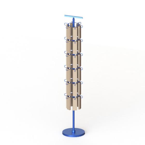 Quality 6 Sides Metal Floor Display Stands 36 Hooks KD Construction wholesale