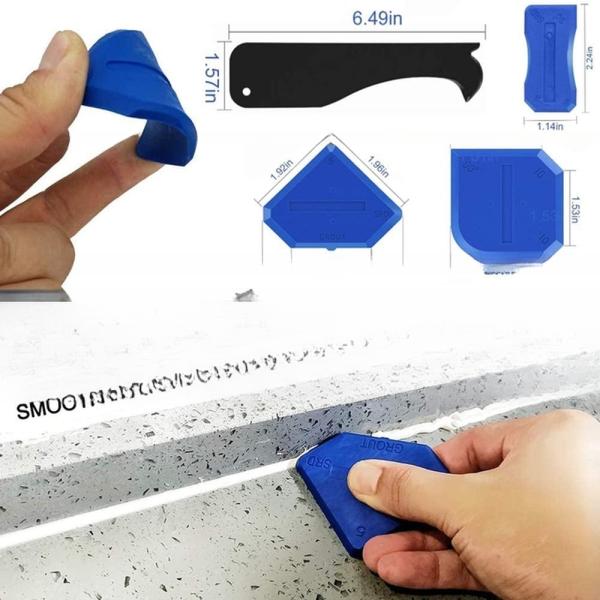 Mulitpurpose 3 In 1 Silicone Caulking Tools Sealant Finishing Tool Multifunctional