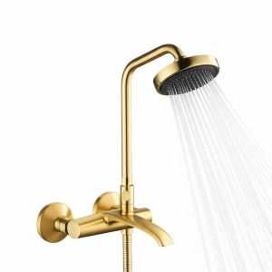Cheap Easy-to-Install Brass Faucets with Hand Shower and Head Shower for sale