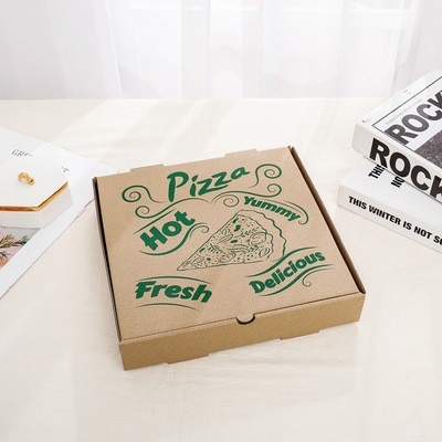 Quality CE SGS Disposable Plain Pizza Takeaway Boxes 12 Inch Kraft Paper CMYK Printed wholesale