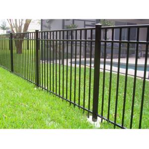 Black Metal Fence Panels Powder Coated 1.8m -- 2.4m Width For Long Time