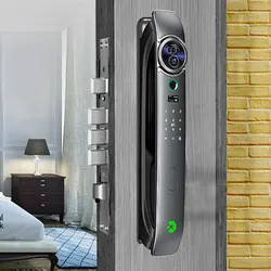 IPS Screen Face Recognition Door Lock Tuya Fingerprint Code Card Key EKey Access