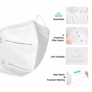 Breathable KN95 Face Mask Fliud Resistant With Elastic Headband / Earloop
