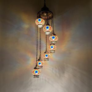 Original Turkish Complex Manual Craft Masac Glass Lamp(WH-DC-37)