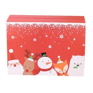 Recyclable Custom Gift Christmas Packaging Boxes With Handles PP Ropes