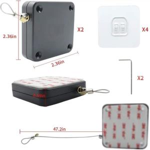 Security Tether Automatic Retractable Punch Free Sensor Door Closer