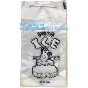 1kg 2kgIce Cube Frozen Bag, 10 lb Ice Bags on Wicket, bag with nylon drawstring