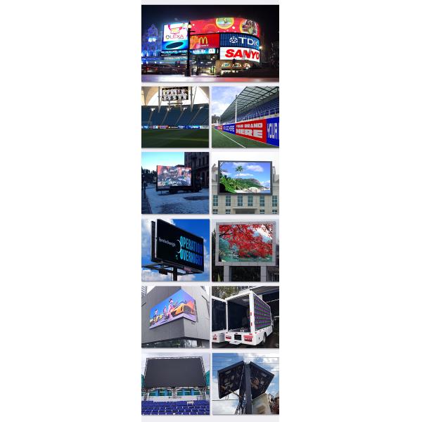 P16 IP65 7000cd/m² 1R1G1B Outdoor Advertising LED Screen