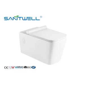 Cheap White Color Wall Mounted WC Wall Hung Toilet Sewage Smooth 585 * 360 * 360mm for sale