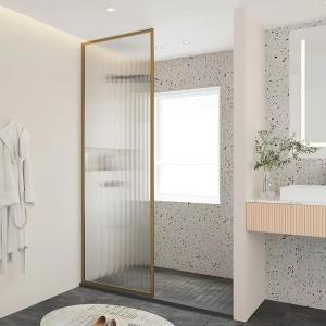 Fixed Walk In Shower Glass Partition , 8mm Frameless Glass Shower Screens