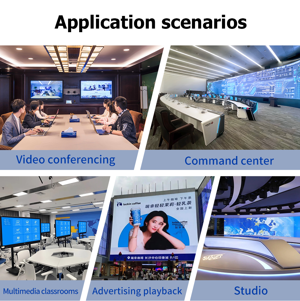 4K60 8Input 9Output Video Wall Processor with RS232 Web Control for Multi-Screen Display