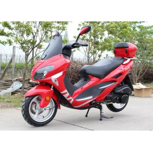 Cheap Four Colors Gas Moped Scooter With Windshield CVT , Fast Speed Motor Scooter 150cc for sale