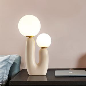 Post-modern Led Table Lamp Resin Glass Ball Table Lamps For Living Room Bedroom