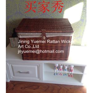 willow storage basket with cover and mat laundry basket larget style