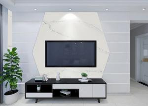 Cheap White Sparkle Quartz Floor Tiles No Radiation Strong Resistance To Scratch for sale