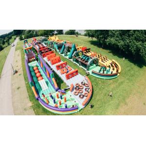 Colorful Kids And Adult Inflatable Obstacle Course / Blow Up Jumping Castle